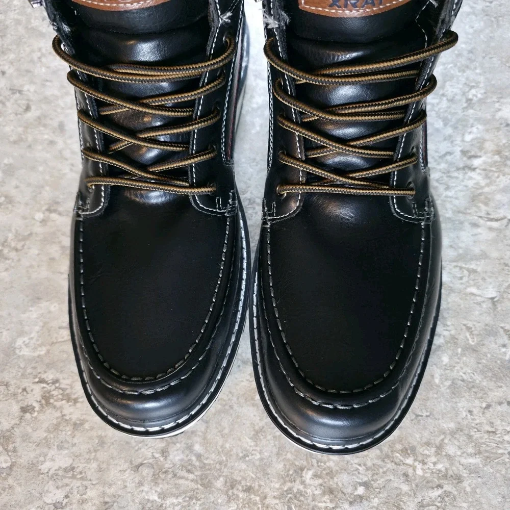 XRAY Men's Dover Faux Leather Lace Up Casual Ankle Boot Shoes Black Size 12 New